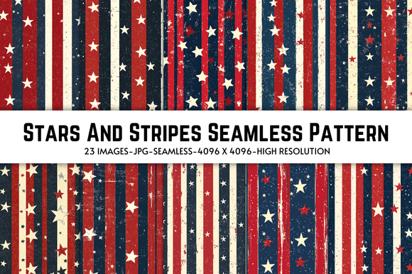 Download Stars and Stripes Seamless Pattern - Stripes Collection