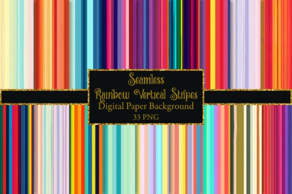 Download Rainbow Vertical Stripes Digital Paper - Stripes Collection