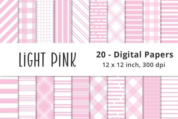 Download Light Pink Stripes Digital Paper Pattern - Stripes Collection