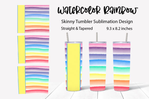 Download Rainbow Stripes Tumbler Wrap Sublimation - Stripes Collection