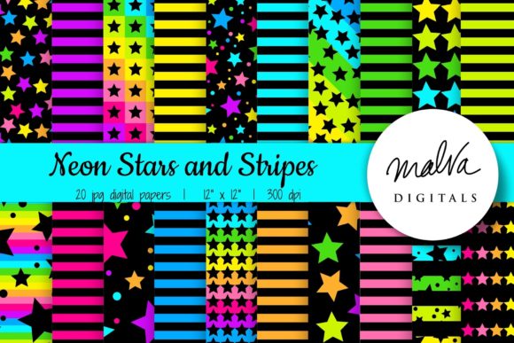 Download Neon Stars and Stripes - Stripes Collection