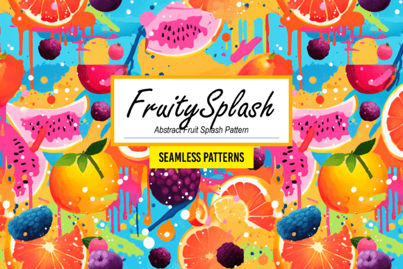 Download FruitySplash - Abstract Fruit Pattern - Fruit pattern Collection