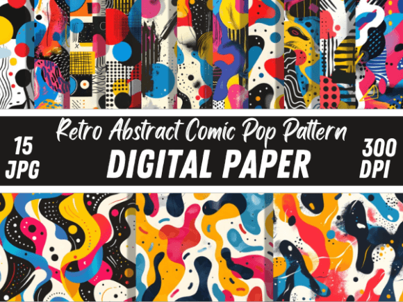 Download Retro Vintage Abstract Comic Pop Pattern - Abstract Collection