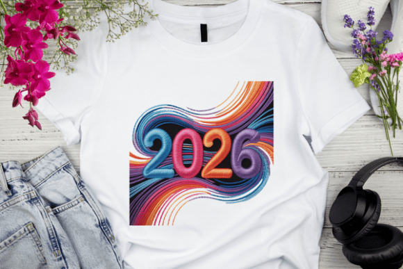 Download New Year 2026 Abstract Wavy Bright Lines - Abstract Collection