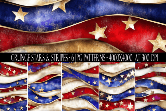Download Grunge Stars and Stripes Patterns - Stripes Collection