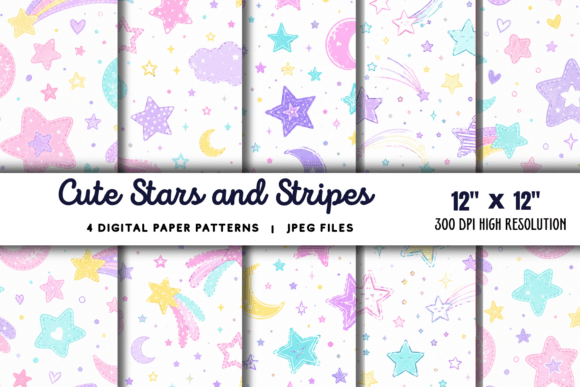 Download Stars and Stripes Digital Paper - Stripes Collection