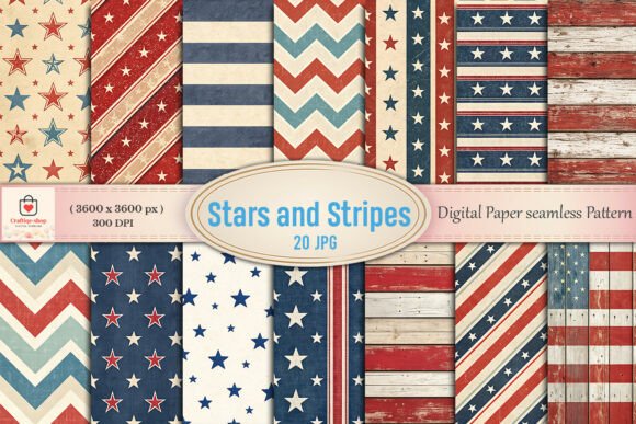 Download Fourth of July Stars and Stripes Bundle - Stripes Collection