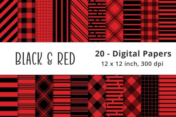 Download Red &amp; Black Stripes Digital Backgrounds - Stripes Collection