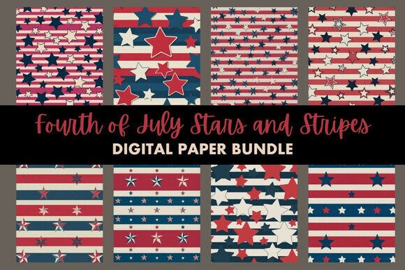 Download Fourth of July Stars and Stripes Bundle - Stripes Collection